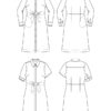 Itch to Stitch Ladera Dress PDF Sewing Pattern Line Drawings