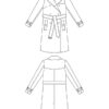 Itch to Stitch Acari Trench Coat PDF Sewing Pattern Line Drawings