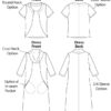 Itch to Stitch Simien Top & Dress PDF Sewing Pattern Line Drawings