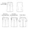 Itch to Stitch Mindelo Top PDF Sewing Pattern Line Drawings